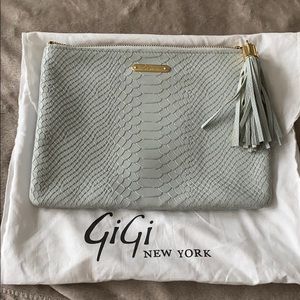 Gigi Gray snakeskin clutch/ pouch